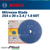 Bosch Mitresaw Blade 254 x 30 x 2.4 / 1.8 60T